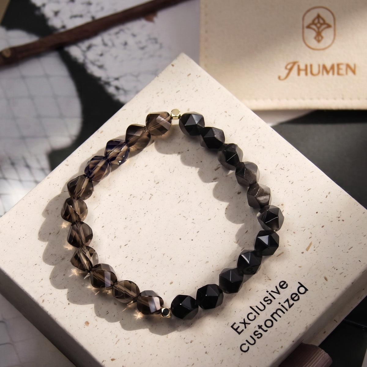 Wear A Night Fall Elegance | Smoky Quartz, Black Obsidian