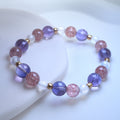 Lavender Blush | Amethyst, Strawberry Quartz, White Quartz | Crystal Bracelet