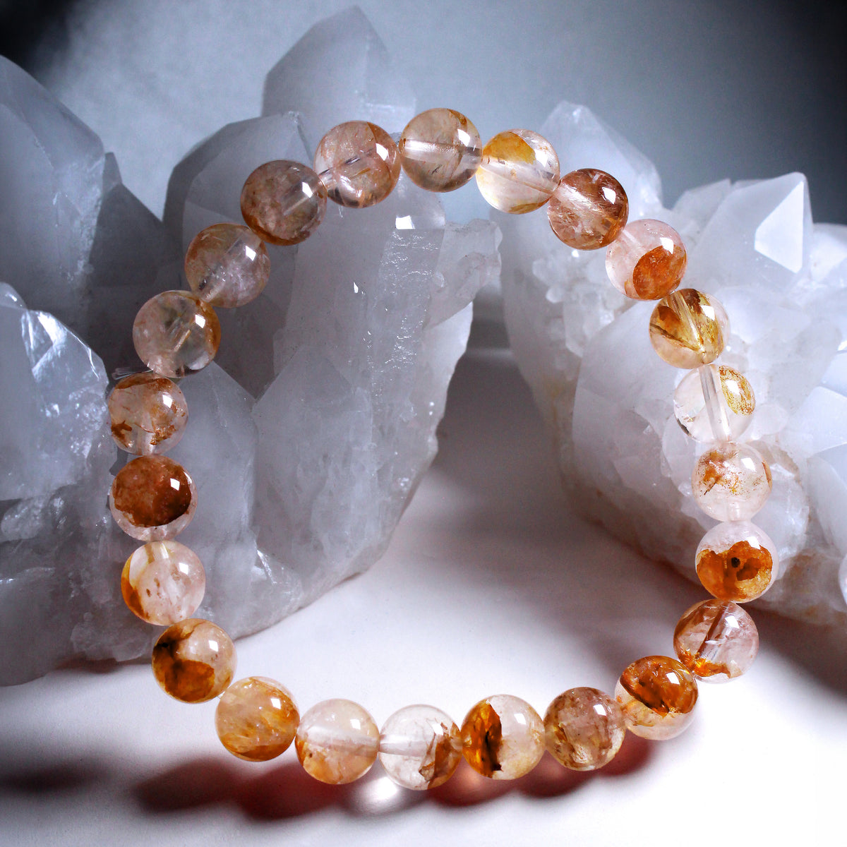 JHUMEN Koi Hematoid Quartz Bracelet, naturalgemstone bracelet