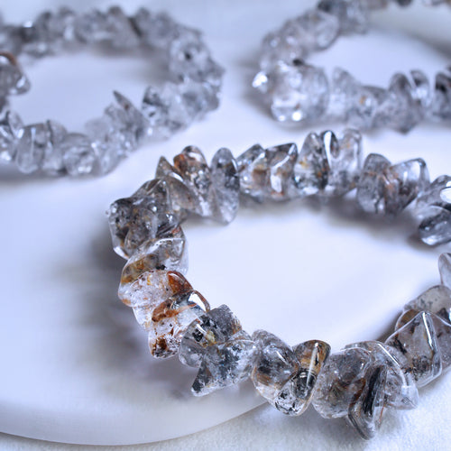 JHUMEN natural Herkimer Quartz bracelet gemstone bracelet