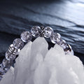 Jhumen Black Strawberry Quartz, Moonstone crystal bracelet