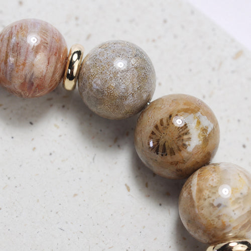 Jhumen Chrysanthemum Stone Bracelet natural beaded bracelet