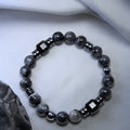 Jhumen Larvikite Obsidian Hematite crystal bracelet couple bracelet