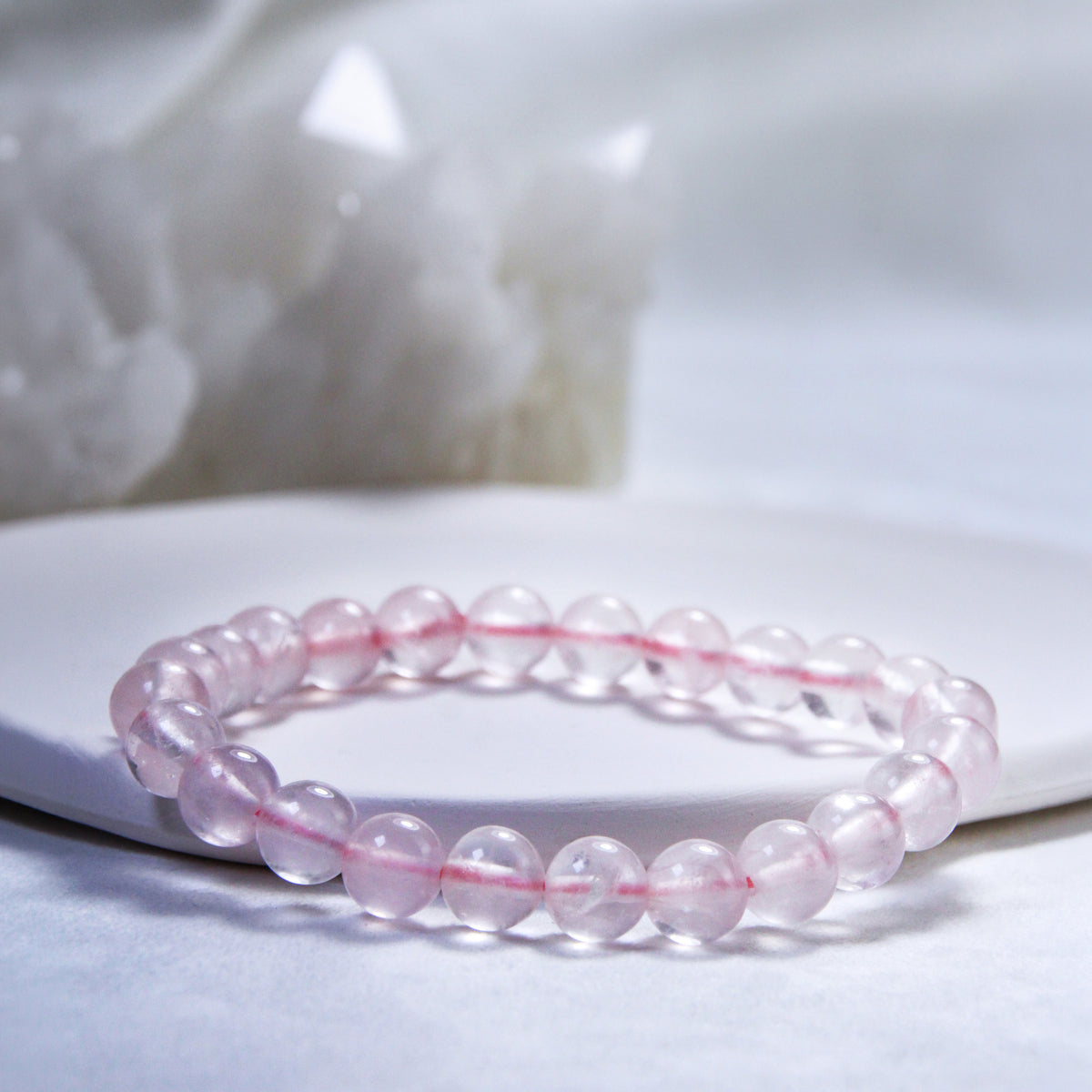 Jhumen Rose Quartz Bracelet natural beaded bracelet