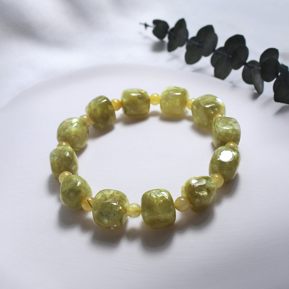 Jhumen crystal jewelry Golden Lepidolite Bracelet