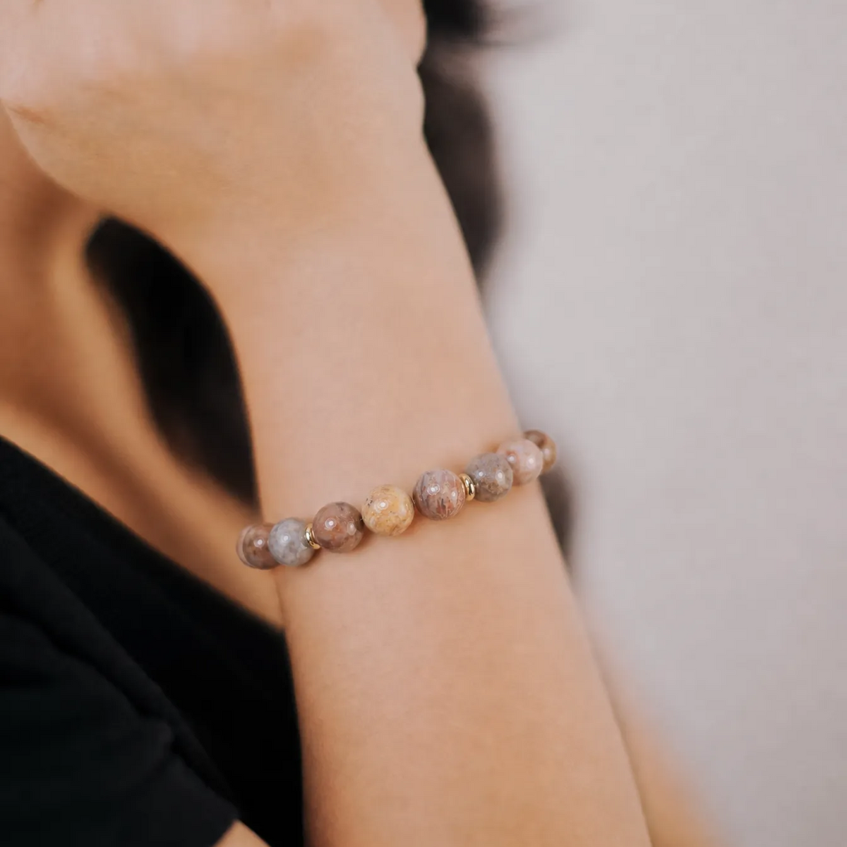 jhumen Chrysanthemum Stone bracelet natural crystal bracelet for woman 