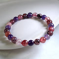 jhumen natural crystal bracelet strawberry quartz amethyst bracelet